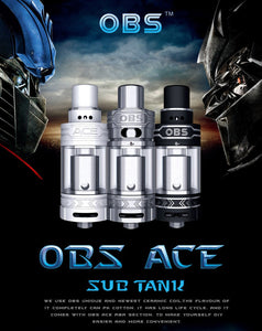 OBS ACE Tank Atomizer (ceramic coil, side-filling)