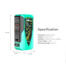 Load image into Gallery viewer, Vaporesso Tarot Baby 85w Mod TFT Vape Battery (2500mAh)
